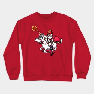 Sint Nicolaas On Horse Crewneck Sweatshirt